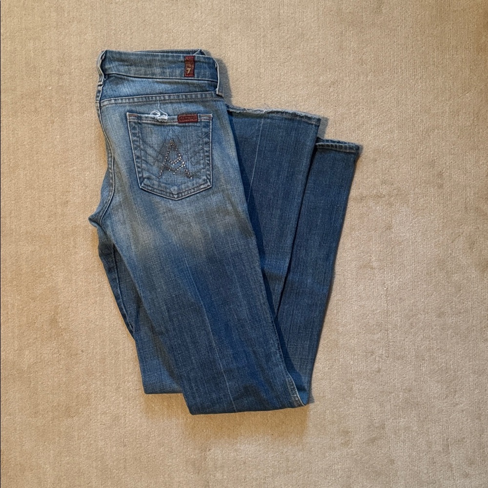 7 For All Mankind Swarovski Low Rise Flares Y2K